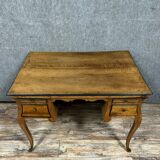 Louis XV period curved desk in walnut stamped Hache