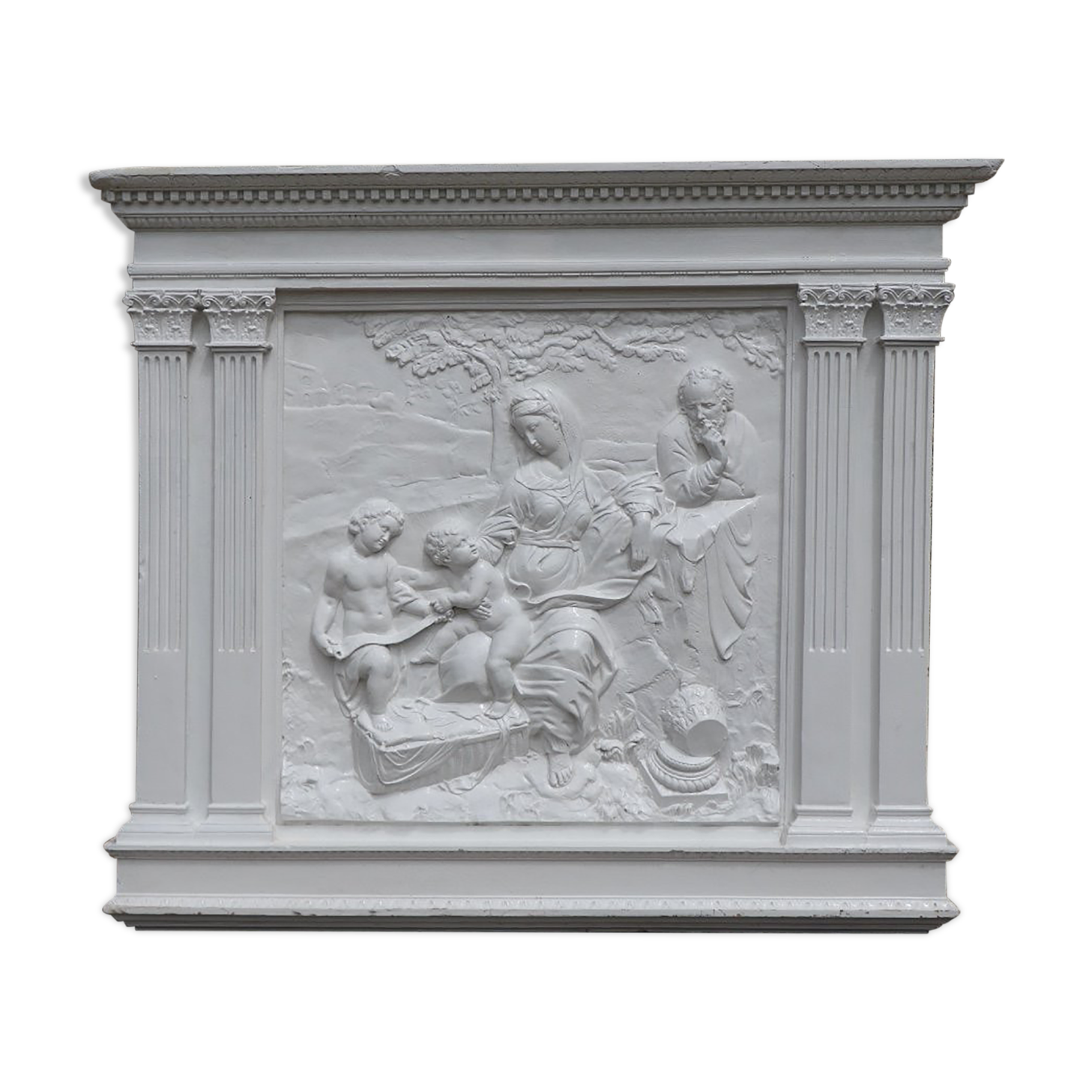 Bas-relief in plaster