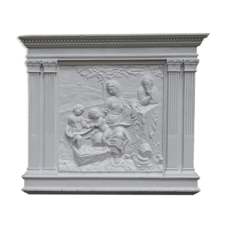 Bas-relief in plaster