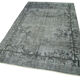 Handmade rustic anatolian 1980s 158 cm x 270 cm grey rug