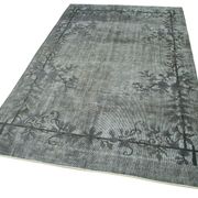 Tapis rustique anatolien des années 1980 158 cm x 270 cm tapis gris fait à la main