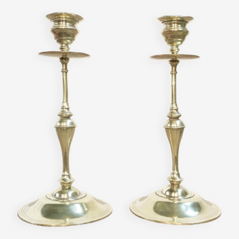 Pair of brass candlesticks