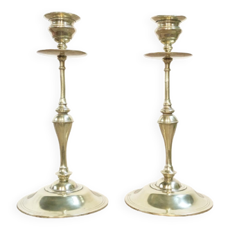 Pair of brass candlesticks