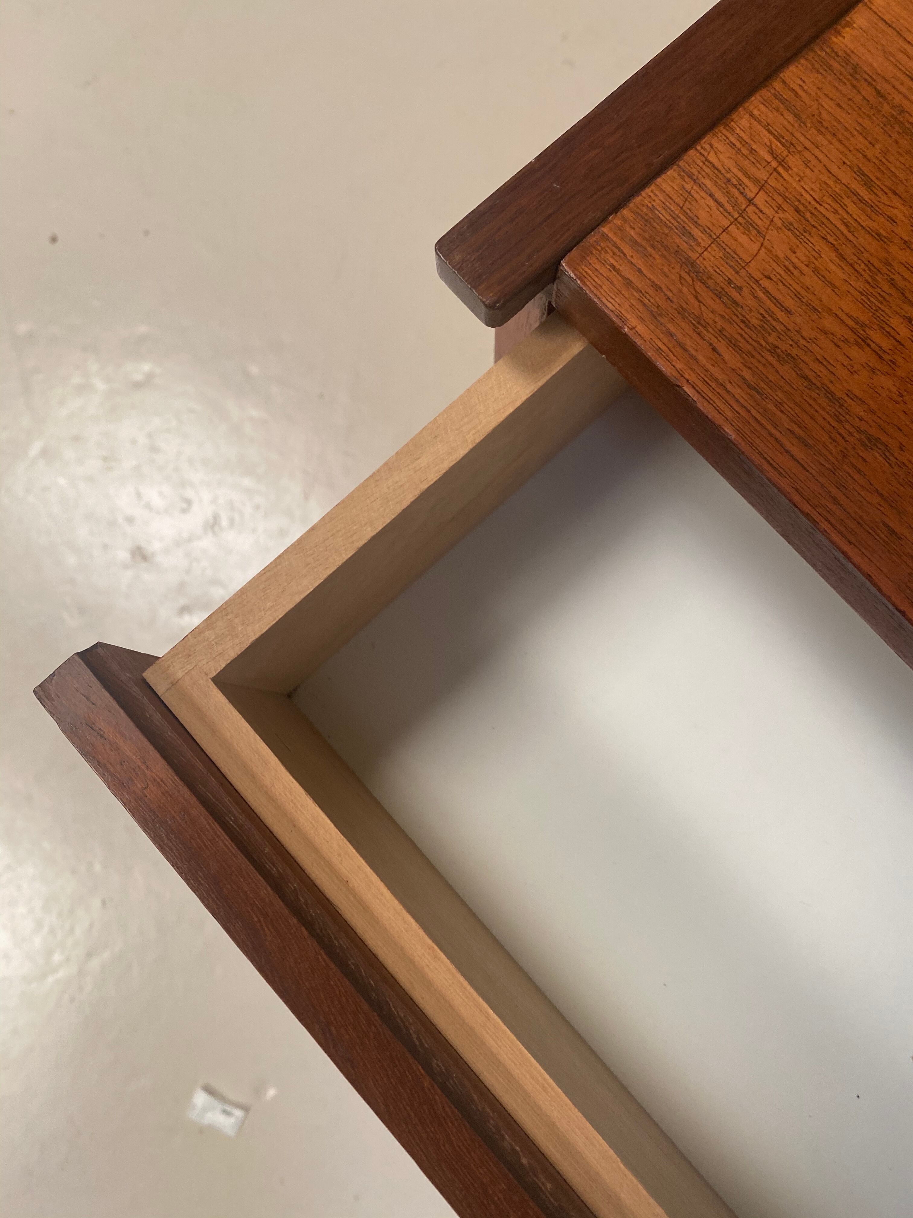 Midcentury Danish teak low chest of drawers