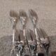 6 silver-plated metal cake forks by Christofle Marly.