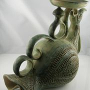 Monogrammed stoneware candlestick – Françoise Chedeville (1940)