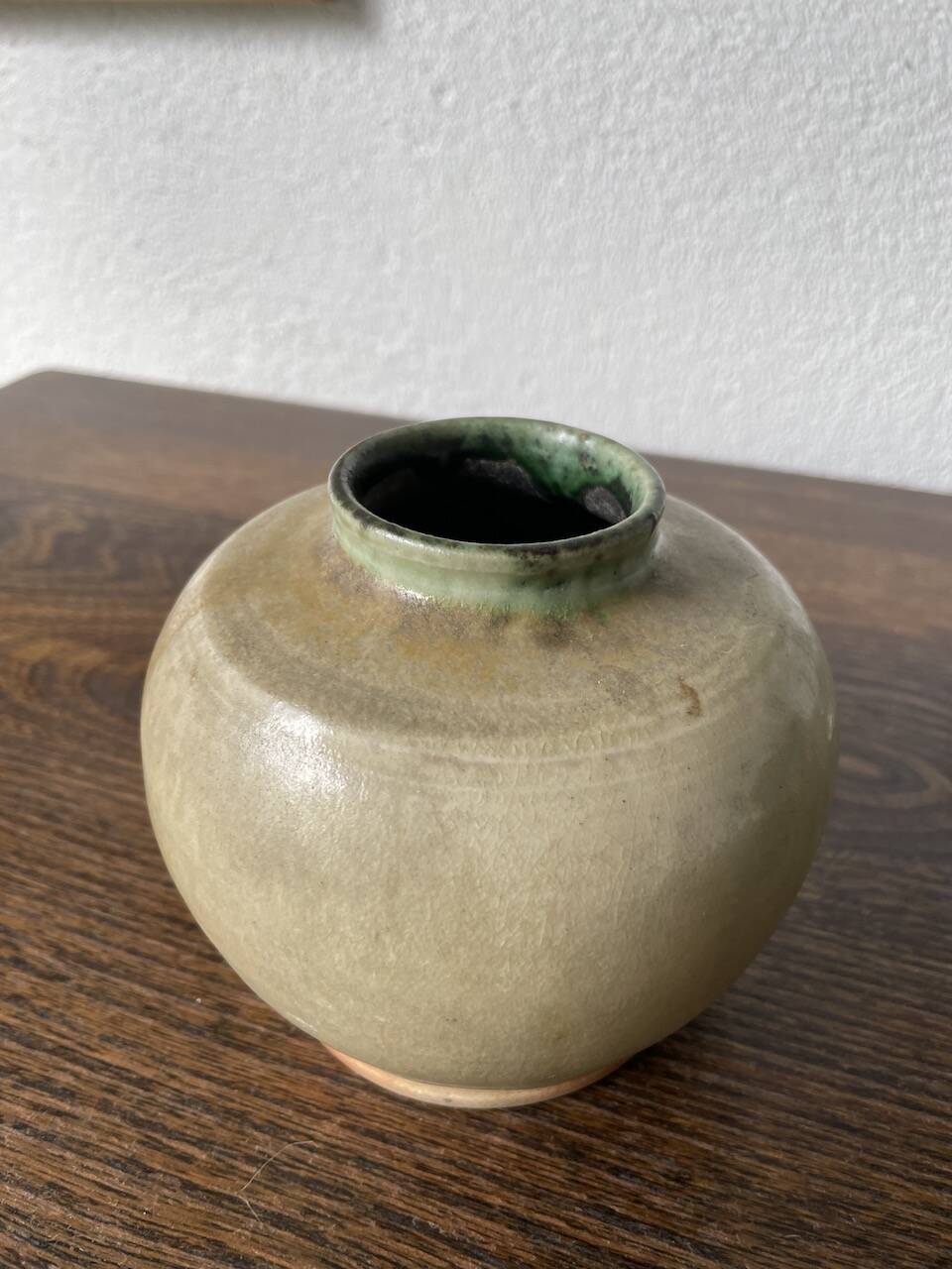 Small glazed ceramic vase