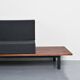 Cansado bench in mahogany by Charlotte Perriand, circa 1962.