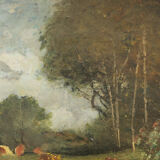 Un chemin avec des vaches Vittorio Bussolino (Turin 1853-1922)