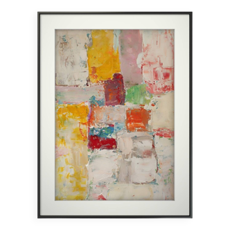 Original painting Abstract art cityscape