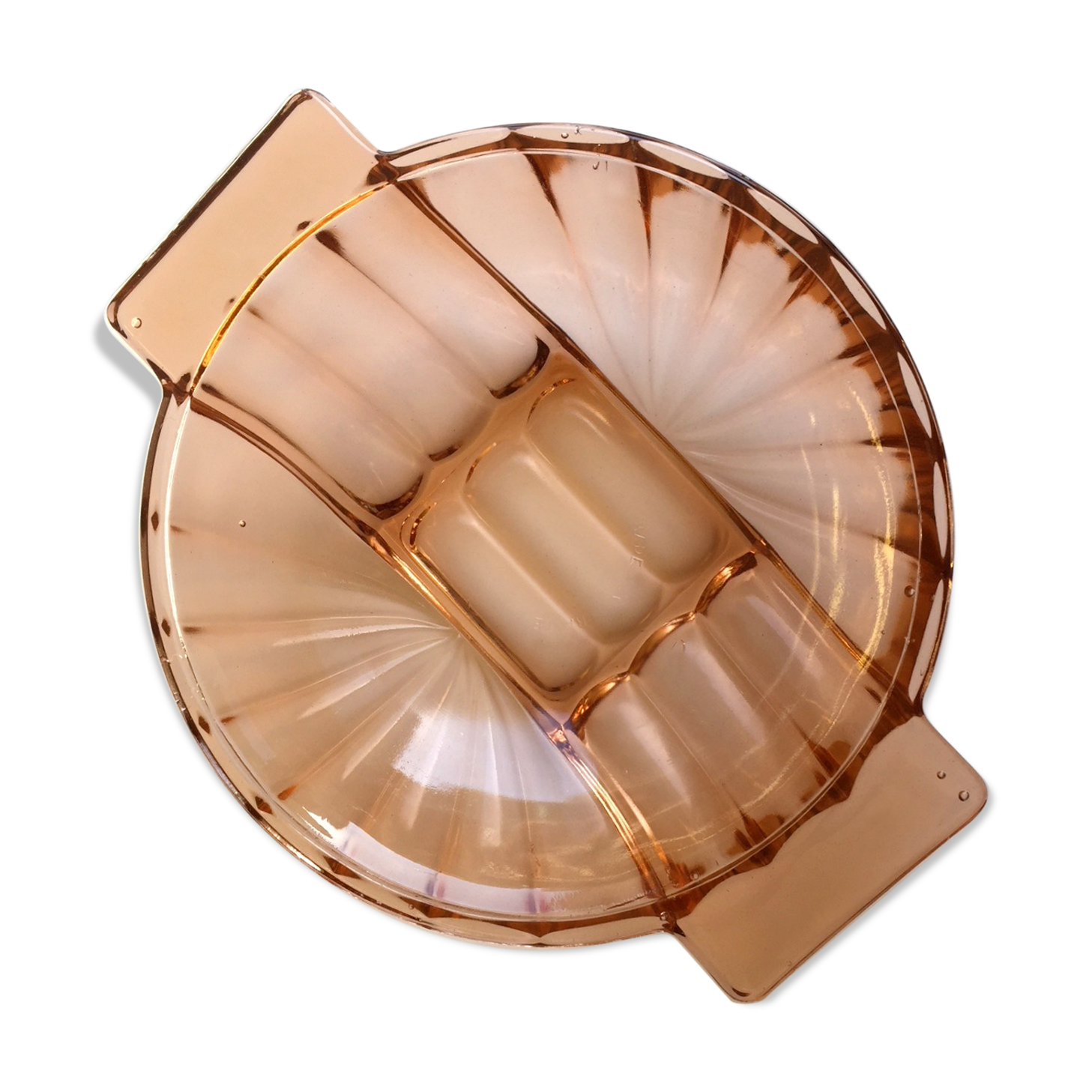 Salad bowl, pink glass 40/50