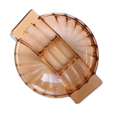 Salad bowl, pink glass 40/50