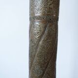 Very large floor lamp of mosqué in openwork brass decorated with calligraphy decoration in Tuluth