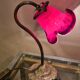 Artdeco brass lamp with pretty antique tulip 25x20