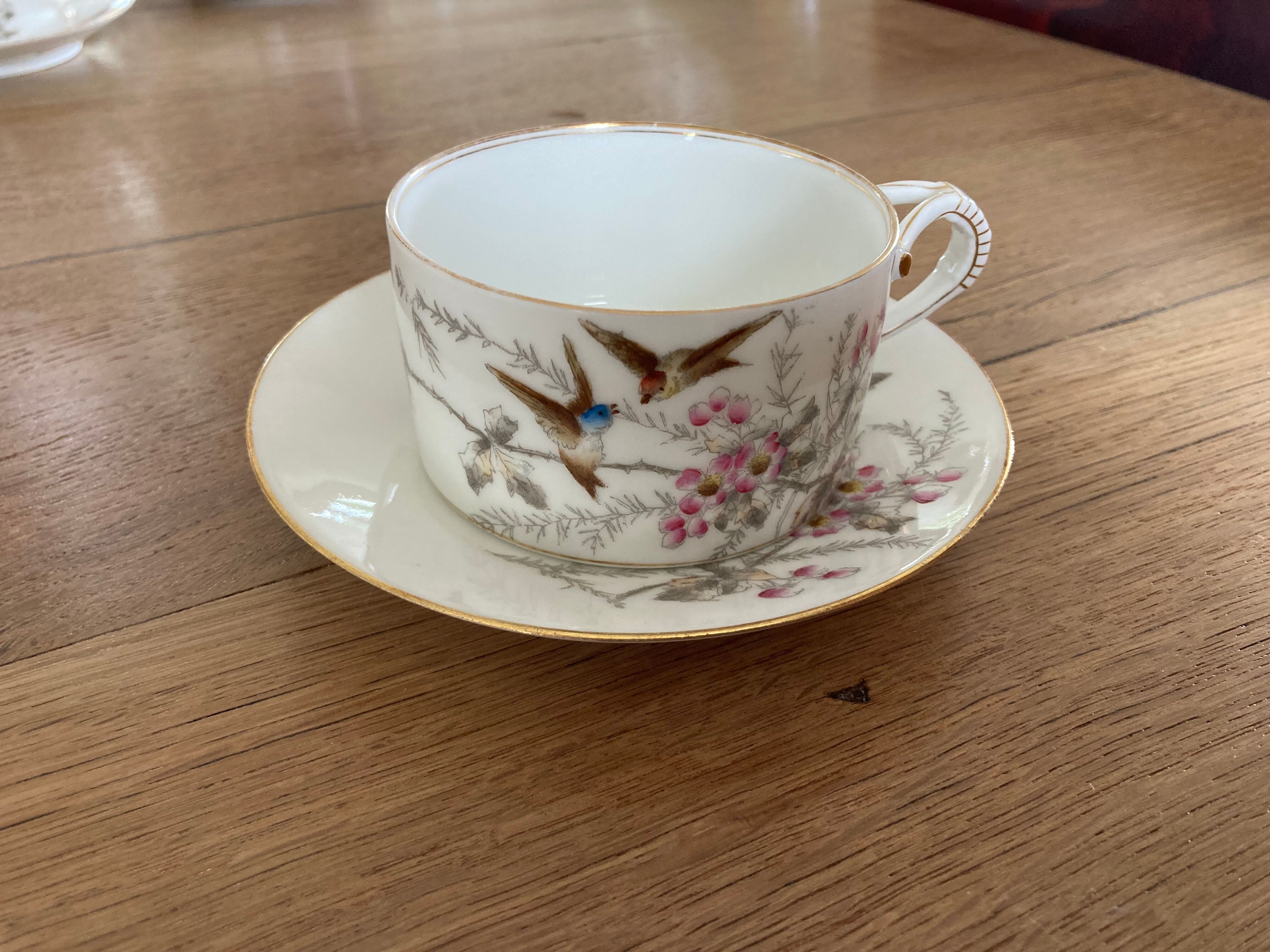 9 tea cups limoges