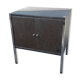 Industrial-style sideboard circa 1960 in polished steel and matte varnish