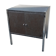 Industrial-style sideboard circa 1960 in polished steel and matte varnish