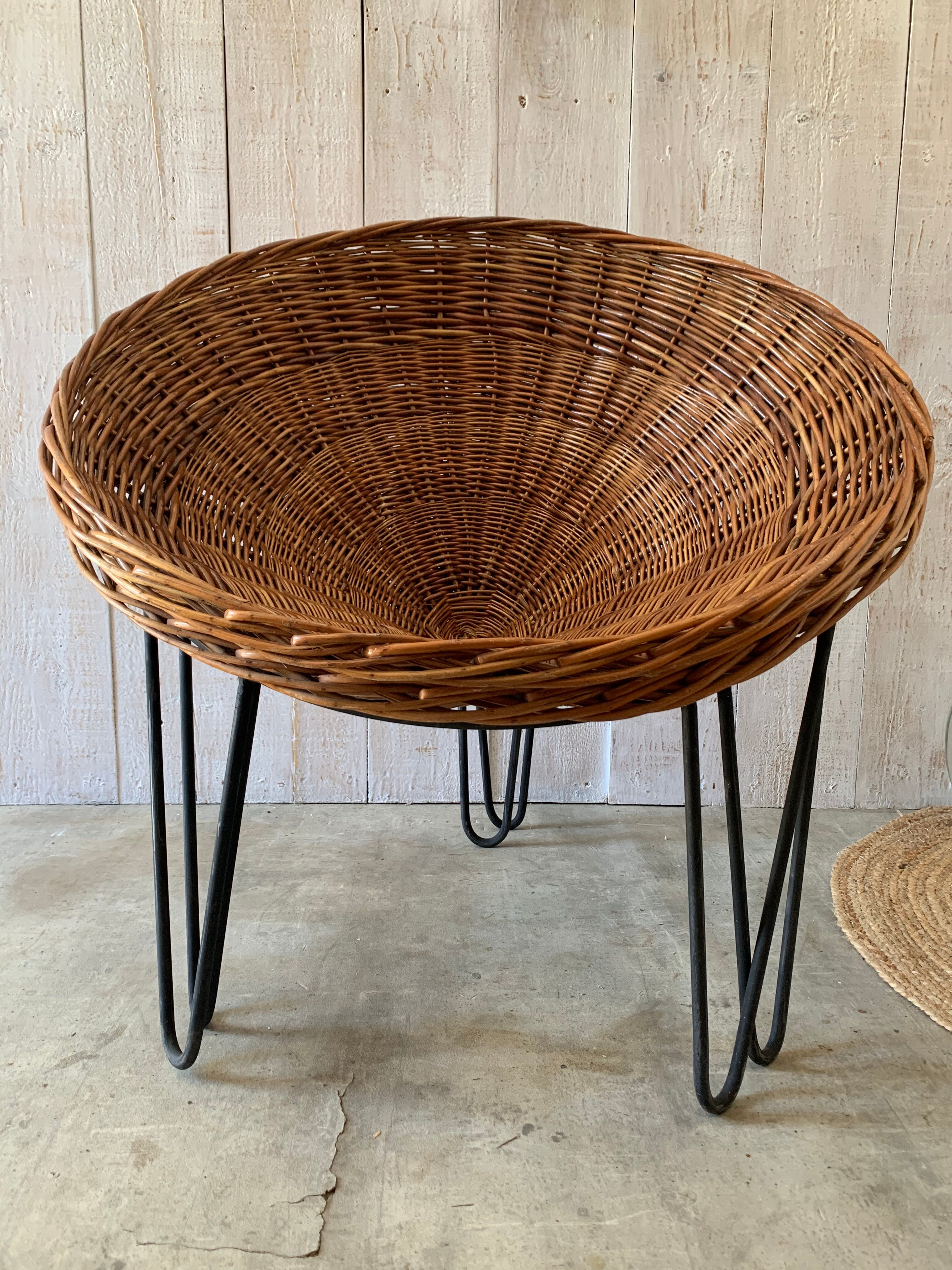 Pair of armchairs "baskets"