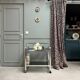 Vintage 70s serving cart in chromed metal and smoked glass