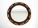 Huge 1970s maritime round pine wood wall mirror from Denmark | ∅ 89cm