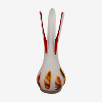 Vase like vintage glass paste Darius Zarrin orange