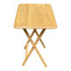 Small Scandinavian folding side table in solid wood.