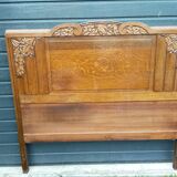 Solid oak headboard, 1920s-30s
