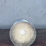 Set of six hammered metal stemmed glasses