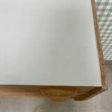 50s compass foot chest of drawers