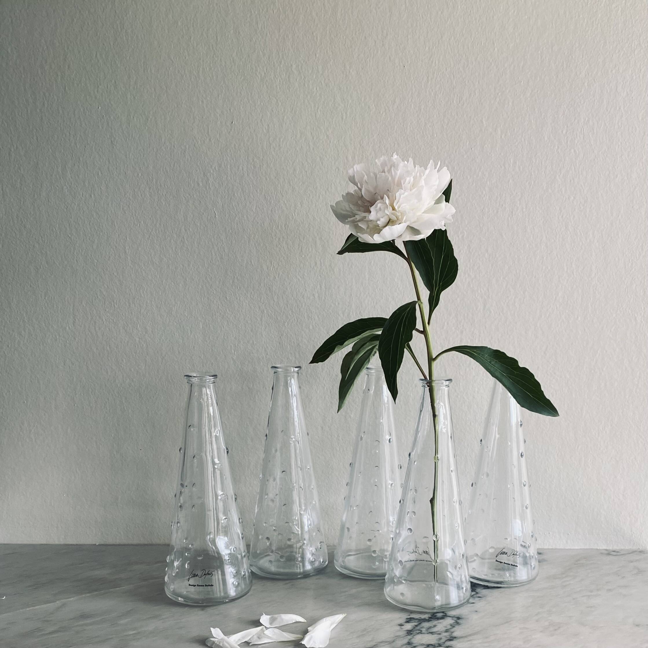 2 vases soliflores en verre