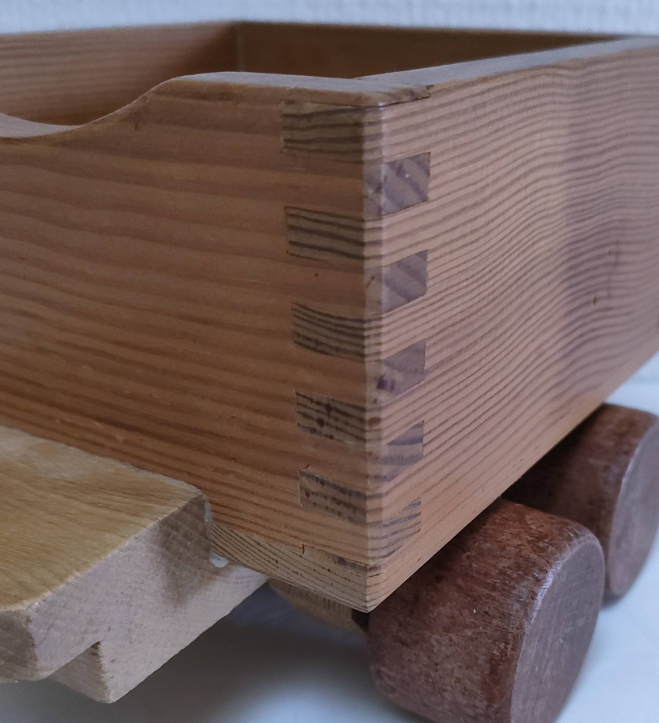 Large wooden train stamped Wog Austria