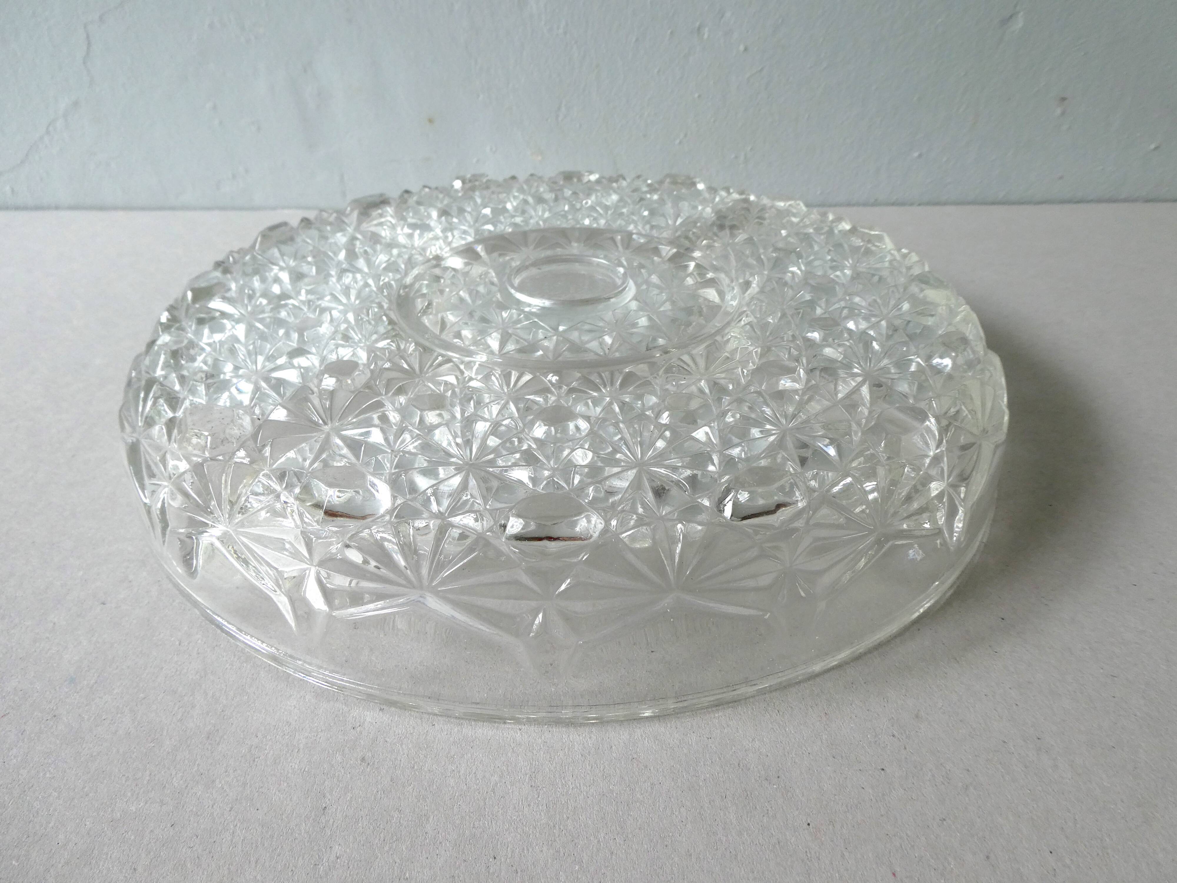 50-year-old carved glass serving plate