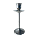 Twisted silver candle holder