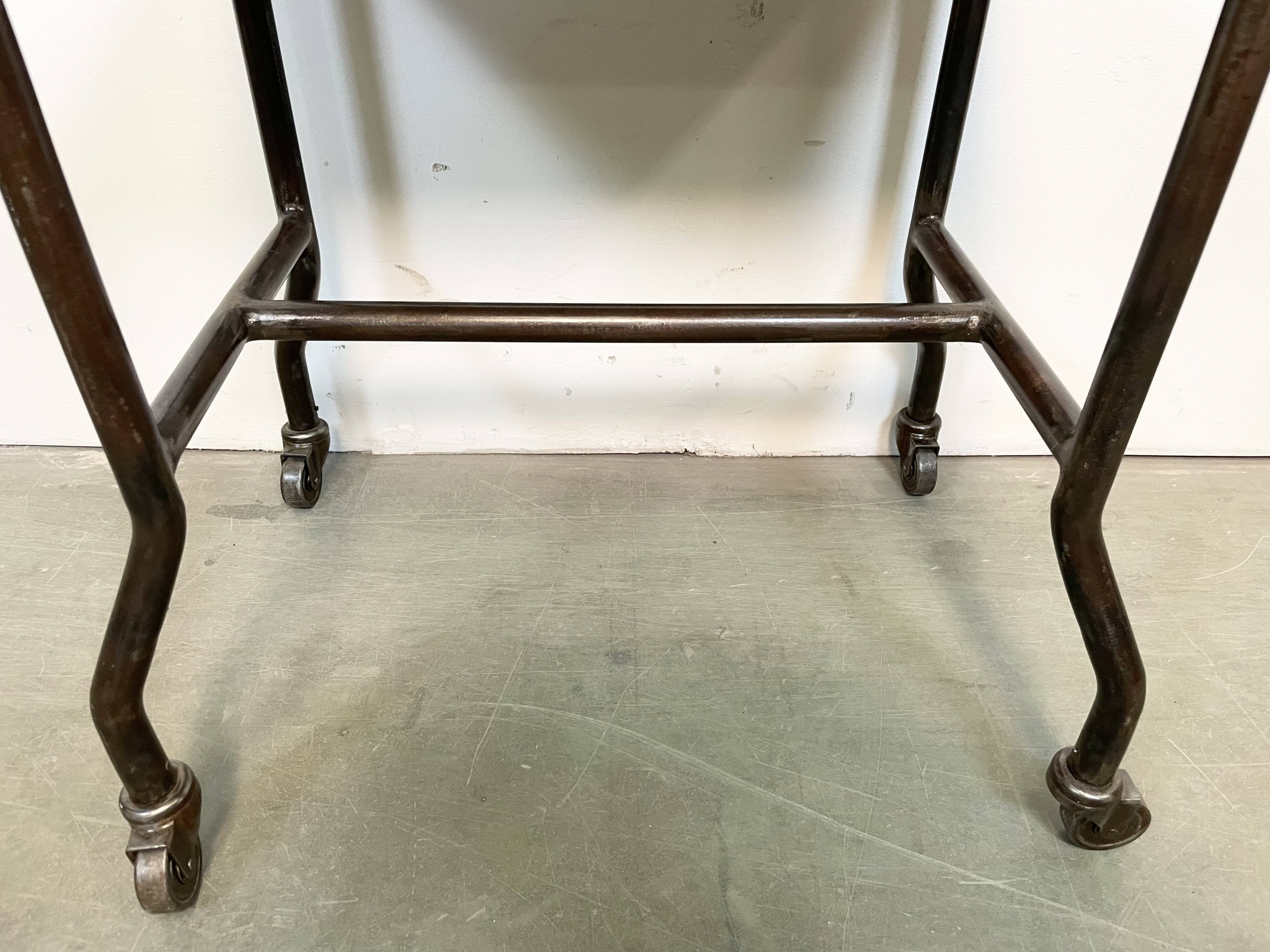 Industrial table on wheels, 1960s