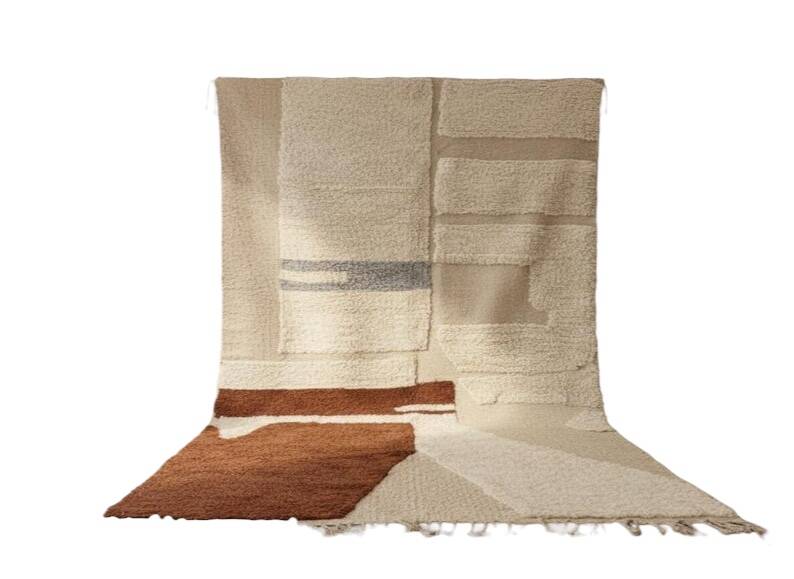 Authentic traditional handwoven Atlas Moroccan rug size 1.4/2.6.
