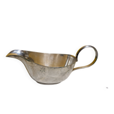 Silver-plated metal gravy boat, made by Meurgey silversmiths in Paris