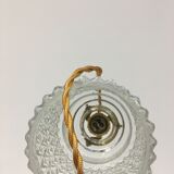 Transparent glass hanging lamp diamond tip pattern