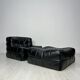 ‘80s vintage leather Kashima 1-seater + ottoman by Michel Ducaroy for Ligne Roset