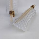 Pair of Murano glass wall sconces by Barovier and Toso.