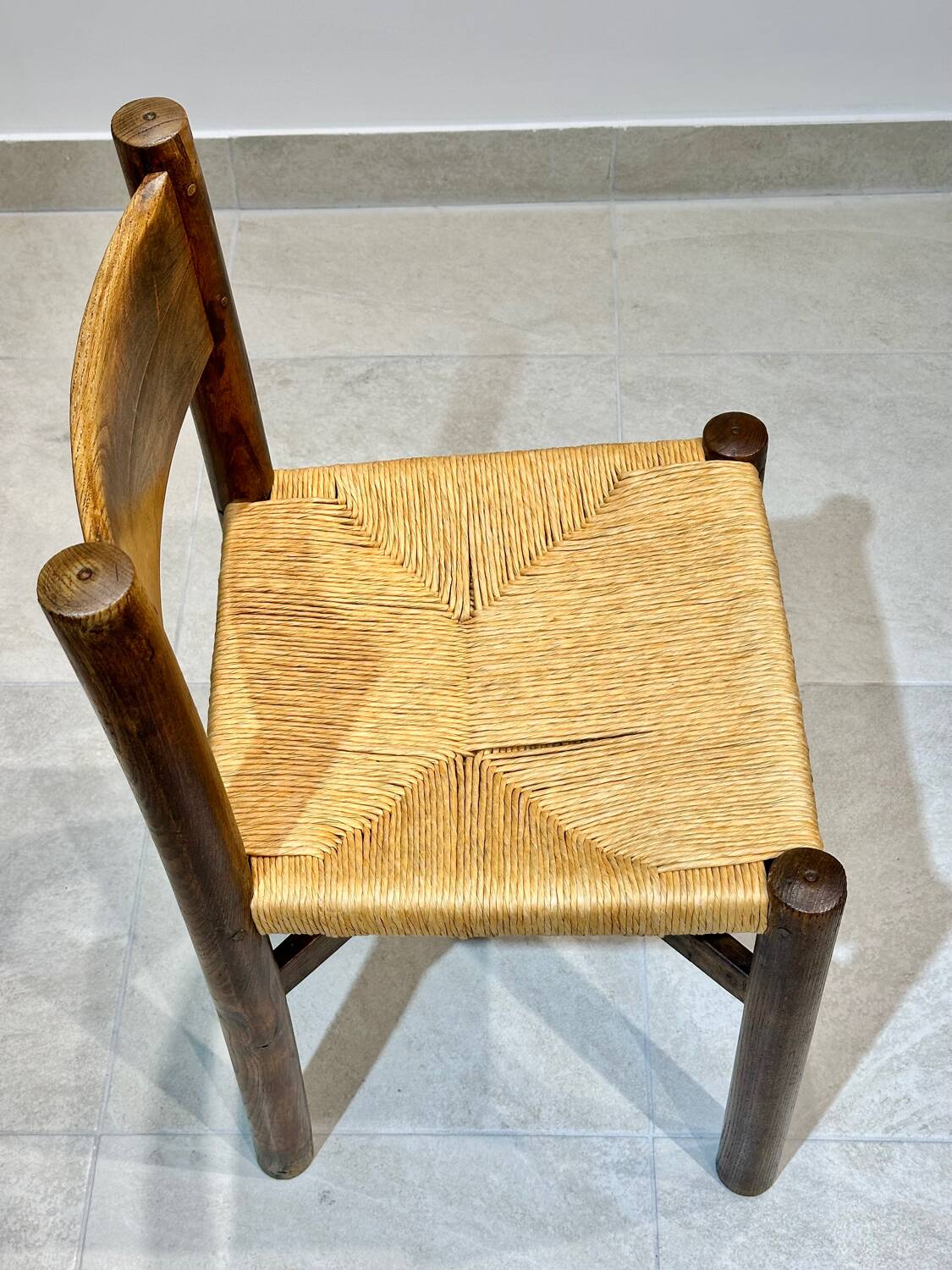 Set of 2 Charlotte Perriand Meribel chairs, in ash, circa 1950, original edition