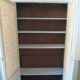 Library, vintage dresser re-enchanted in cloud gray.