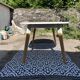 White oval table solid wood base