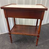 White marble console