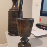 Ceramic vase and glasses