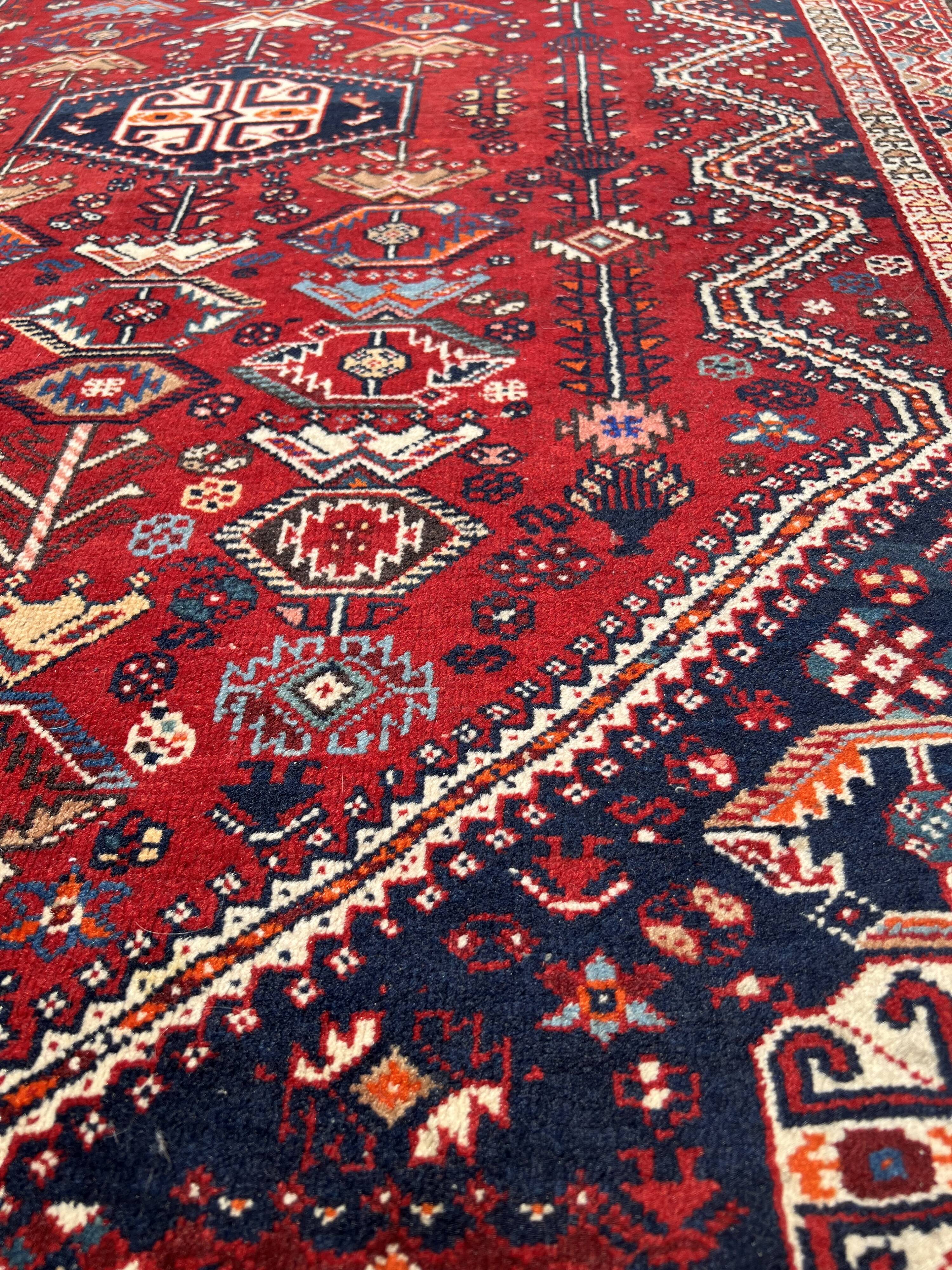 Red Persian wool carpet 158 x 110