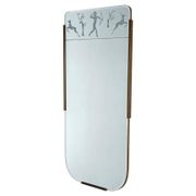 Rare Swedish Grace Mirror with etched decor of Huntress Diana with deers.