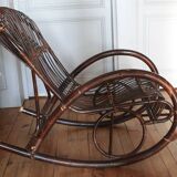 Franco Albini style bamboo rocking chair
