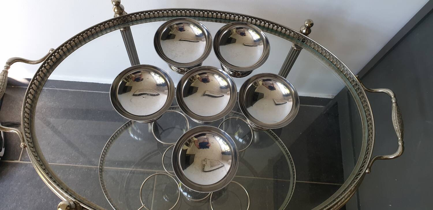 6 stainless steel ice cream cups