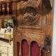 Antique neo-Renaissance hall coat rack with mirror and umbrella stand.