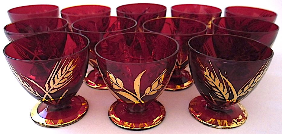 Suite of twelve glasses of vodka or sake in Monte Carlo crystal